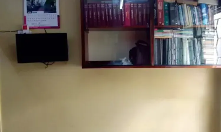 Law library bookshelf stocked with legal reference volumes